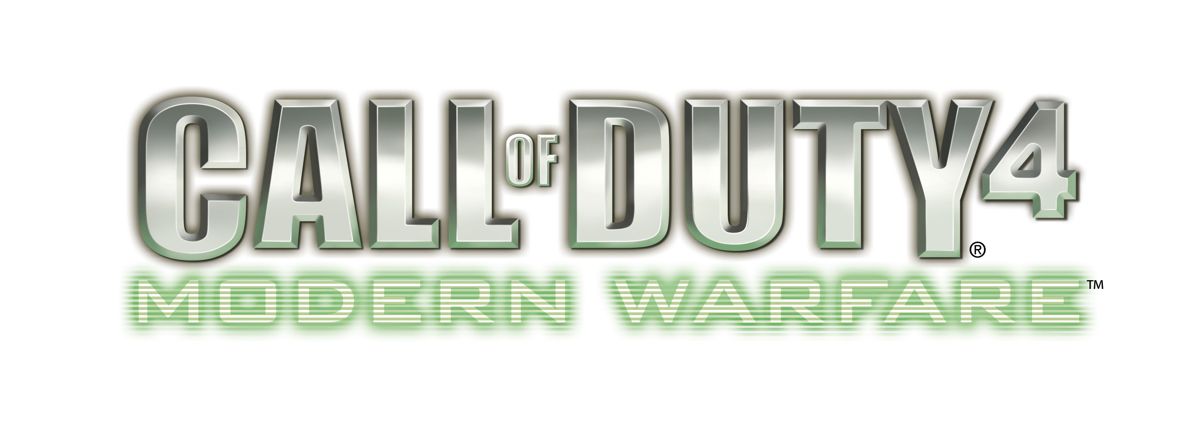 Call of Duty 4: Modern Warfare Logo (Press Kit - November 2007): Logo (White)