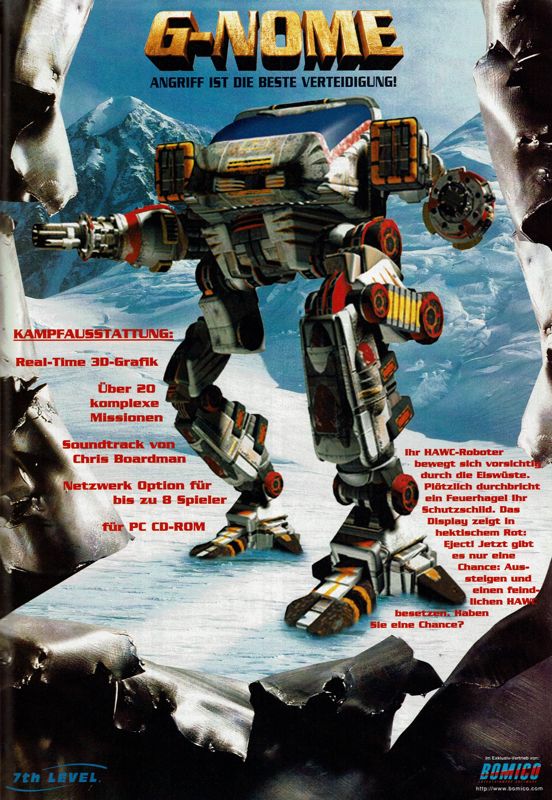 G-Nome Magazine Advertisement (Magazine Advertisements): PC Player (Germany), Issue 12/1996