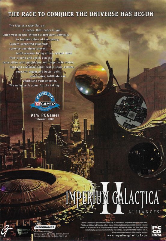Imperium Galactica II: Alliances Magazine Advertisement (Magazine Advertisements): PC Gamer (Sweden), Issue 40 (April 2000)