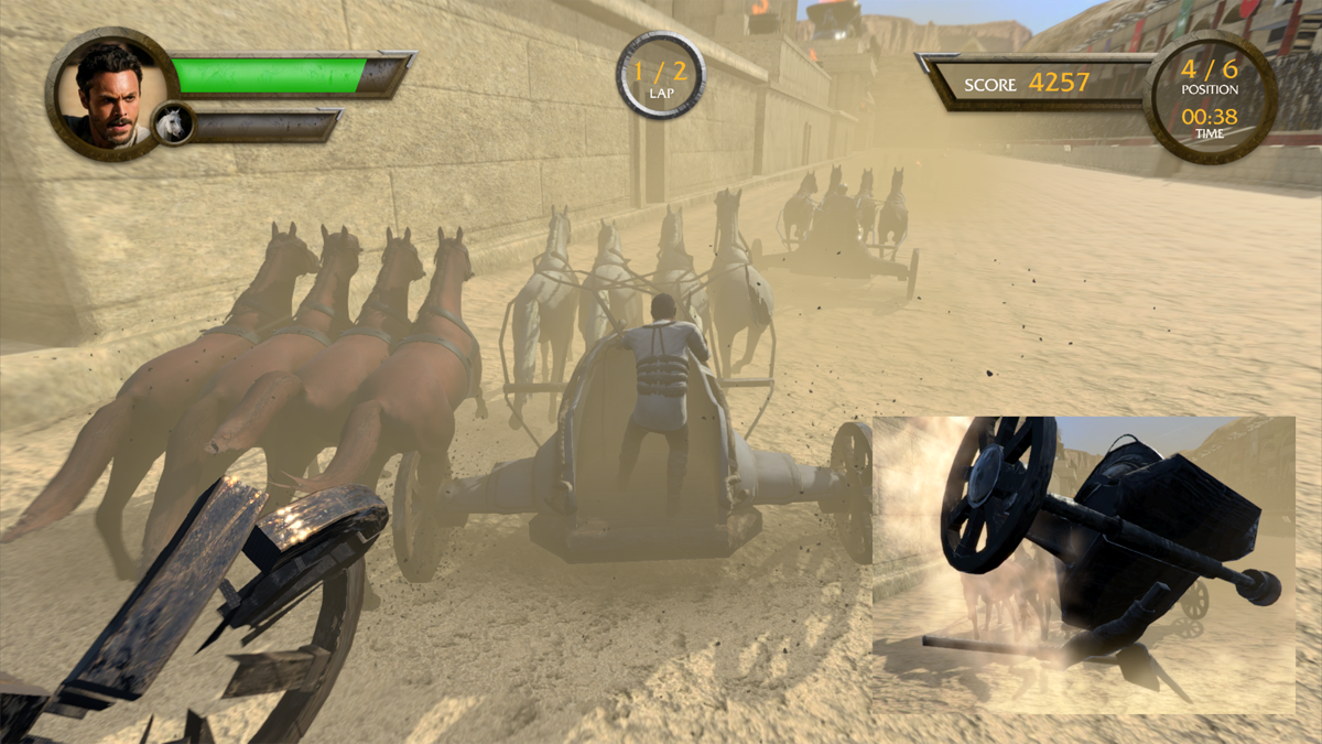 Ben-Hur Screenshot (Xbox.com product page): A killcam showing the destruction of an opponent