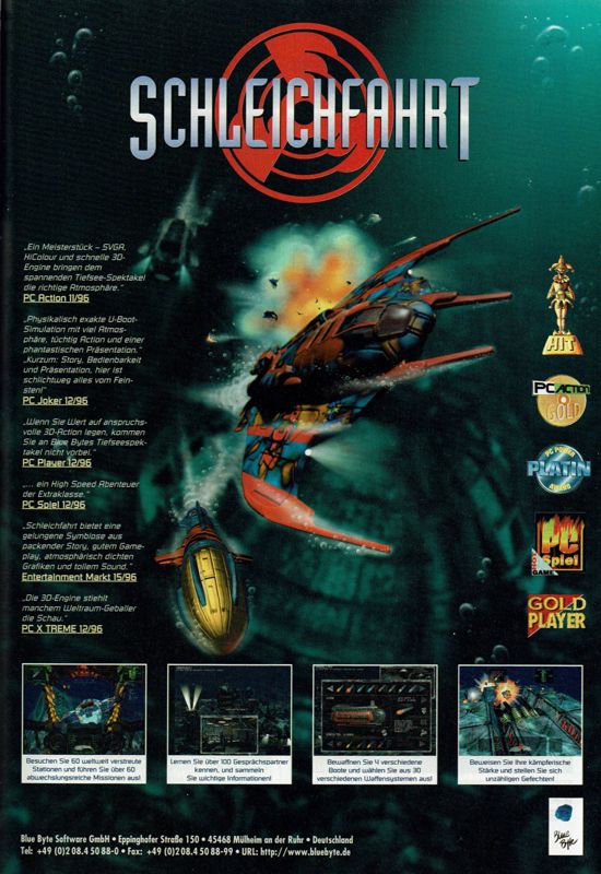 Archimedean Dynasty Magazine Advertisement (Magazine Advertisements): PC Player (Germany), Issue 12/1996