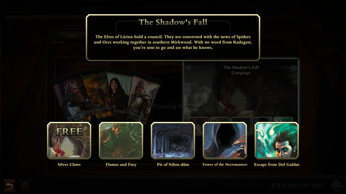 The Lord of the Rings: Living Card Game - The Shadow's Fall Screenshot (Steam)