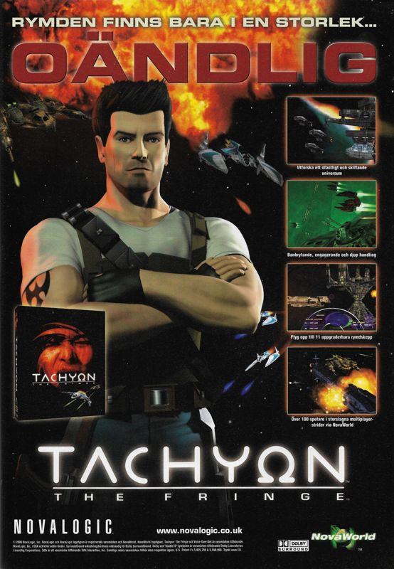 Tachyon: The Fringe Magazine Advertisement (Magazine Advertisements): PC Gamer (Sweden), Issue 43 (July 2000)