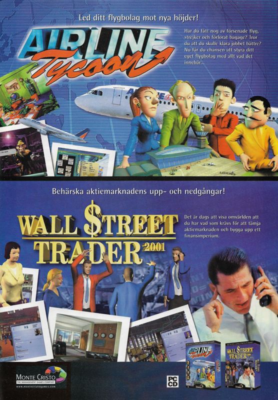 Wall $treet Trader 2001 Magazine Advertisement (Magazine Advertisements): PC Gamer (Sweden), Issue 49 (January 2001)