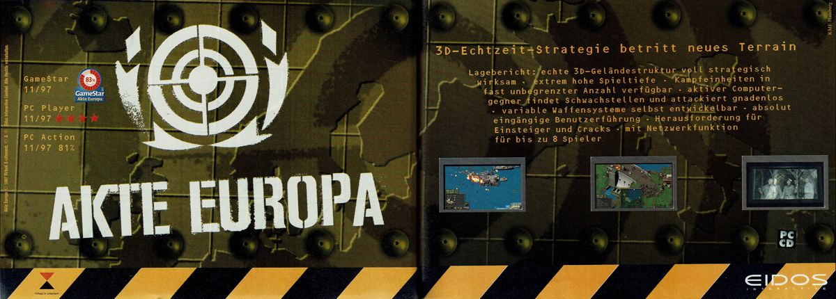 Akte Europa Magazine Advertisement (Magazine Advertisements): PC Player (Germany), Issue 12/1997