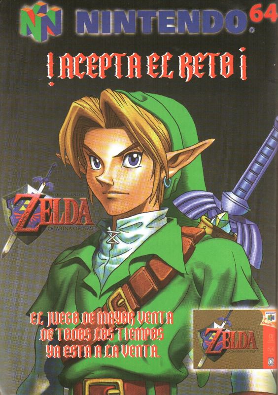 2007 LEGEND OF ZELDA Ocarina of Time Nintendo Video Game - Promo Art Print  AD