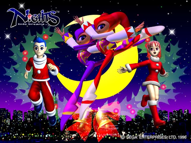 Christmas NiGHTS into Dreams... Wallpaper (Game disc)