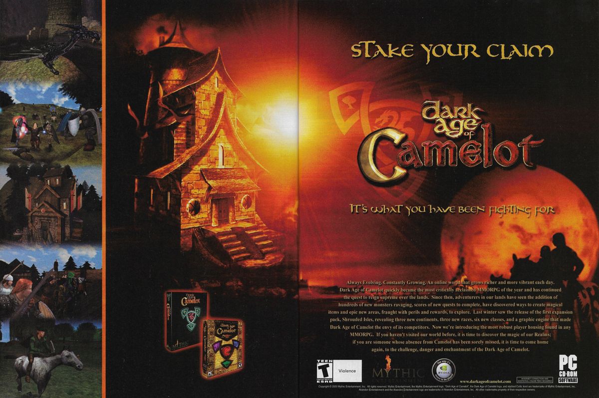 Dark Age of Camelot Magazine Advertisement (Magazine Advertisements): PC Gamer (United States), Issue 114 (September 2003)