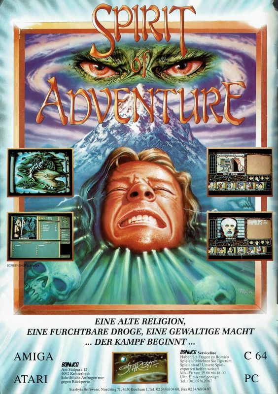 Spirit of Adventure Magazine Advertisement (Magazine Advertisements): Power Play (Germany), Issue 08/1991