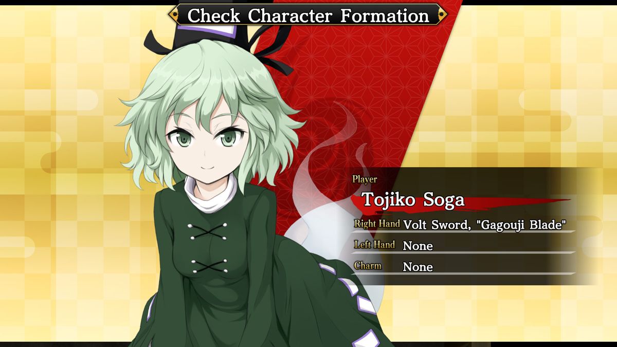 Touhou: Genso Wanderer - Reloaded: Player Character "Tojiko Soga" Screenshot (Steam)