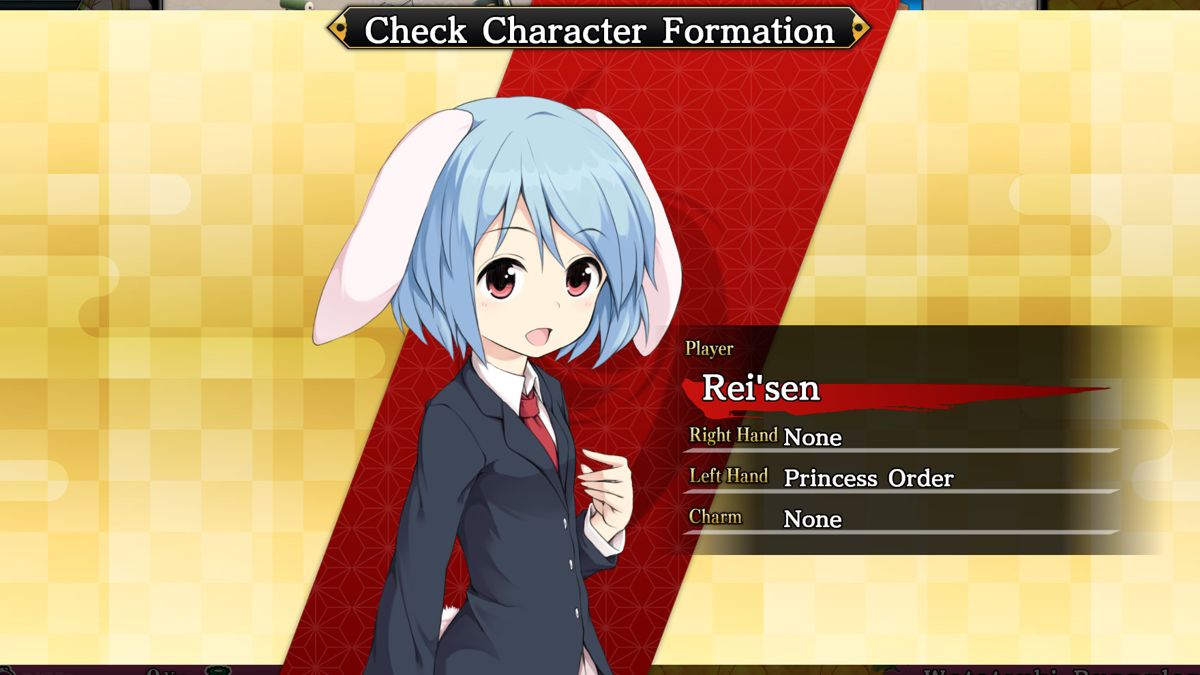 Touhou: Genso Wanderer - Reloaded: Player Character "Rei'sen" Screenshot (Steam)