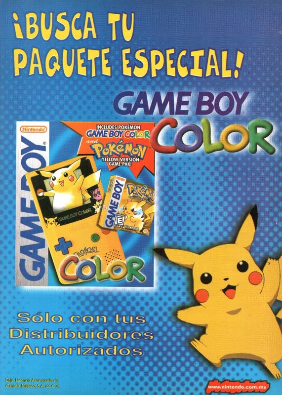 Pokémon Yellow Version: Special Pikachu Edition Magazine Advertisement (Magazine Advertisements): Club Nintendo (Editorial Televisa, Mexico), Issue 98 (Year #9, No. 1 - January 2000)