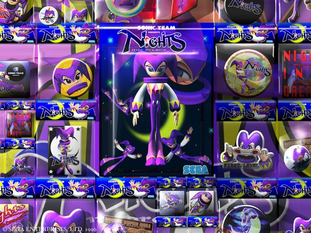 NiGHTS into Dreams... Wallpaper (Game disc)