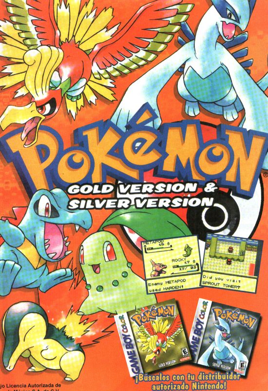 Pokémon Silver Version Magazine Advertisement (Magazine Advertisements): Club Nintendo (Editorial Televisa, Mexico), Issue 107 (Year #9, No. 10 - October 2000)