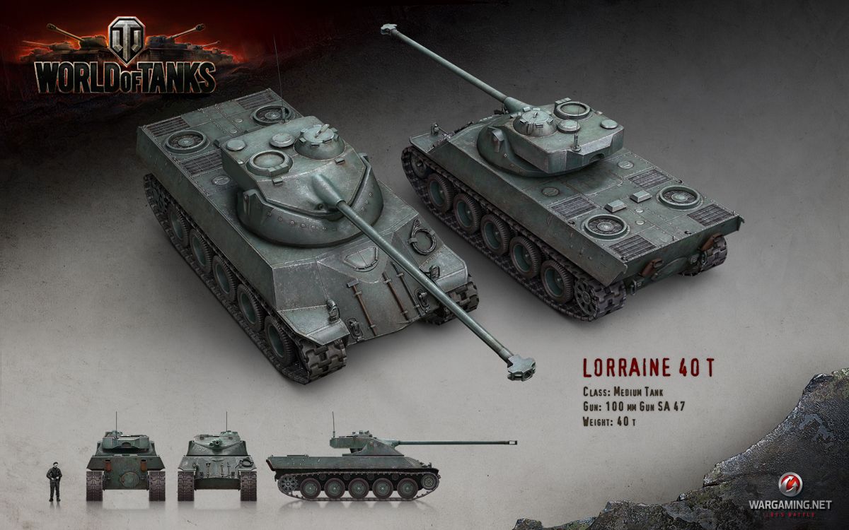 World of Tanks Render (Official Press Kit (2016)): France Lorraine 40T