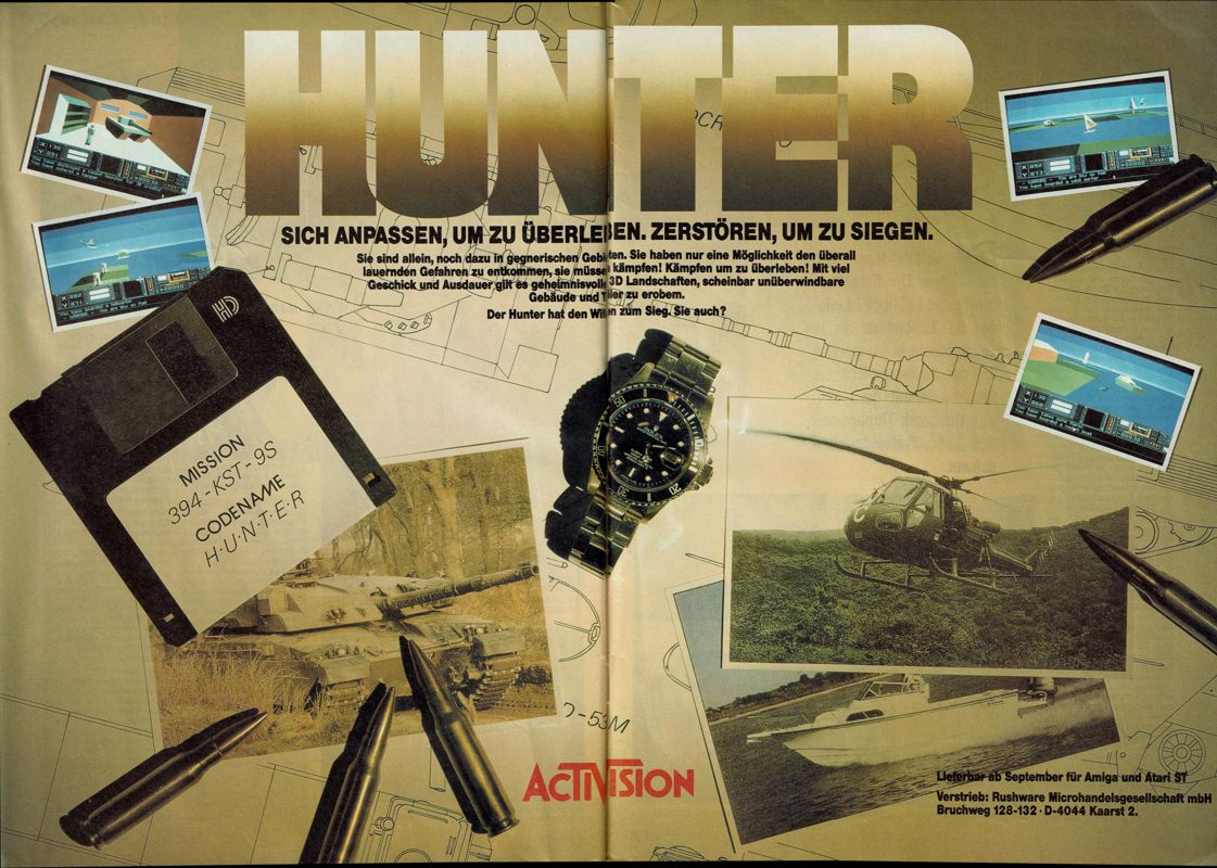 Hunter Magazine Advertisement (Magazine Advertisements): Power Play (Germany), Issue 09/1991