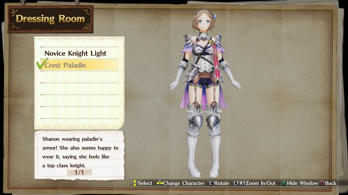 Atelier Firis: The Alchemist and the Mysterious Journey - Costume: Crest Paladin Screenshot (PlayStation Store (UK))