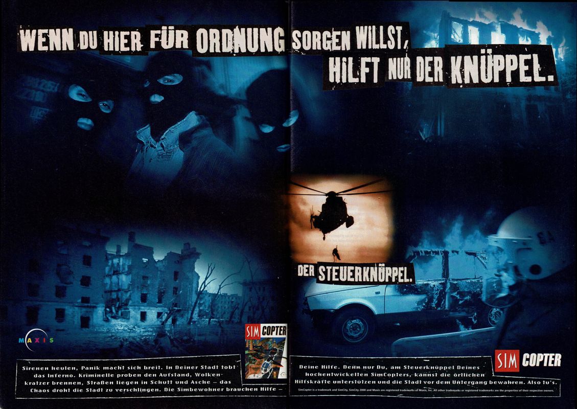 SimCopter Magazine Advertisement (Magazine Advertisements): PC Player (Germany), Issue 02/1997