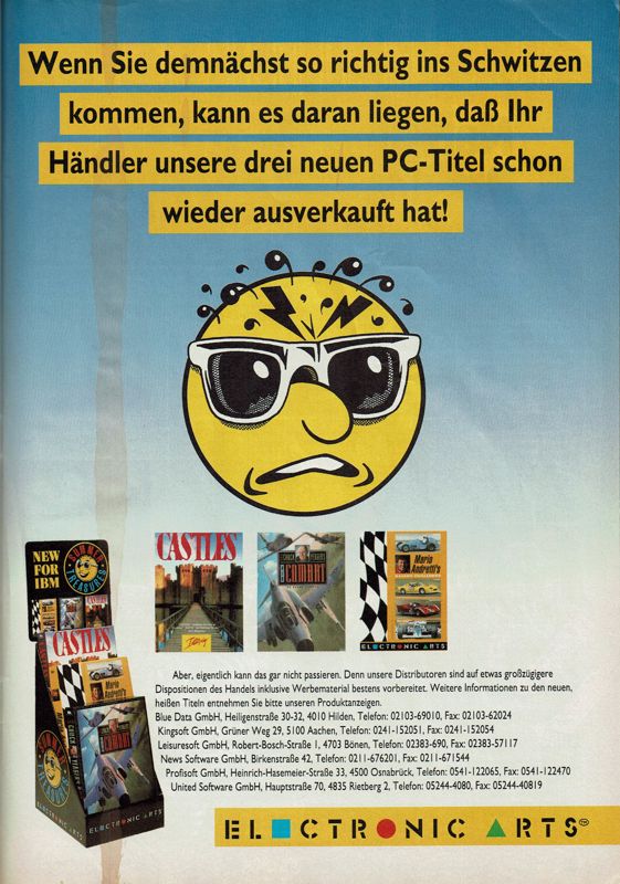 Castles Magazine Advertisement (Magazine Advertisements): Power Play (Germany), Issue 09/1991