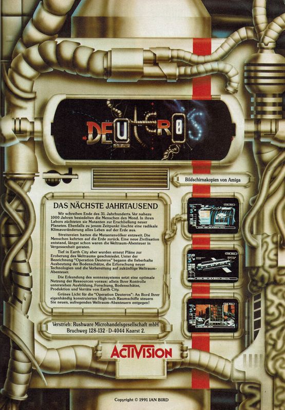 Deuteros: The Next Millennium Magazine Advertisement (Magazine Advertisements): Power Play (Germany), Issue 09/1991