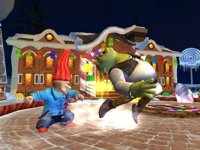 Shrek SuperSlam Screenshot (Activision 2005 Press Kit CD): Garden Gnome Fights Back