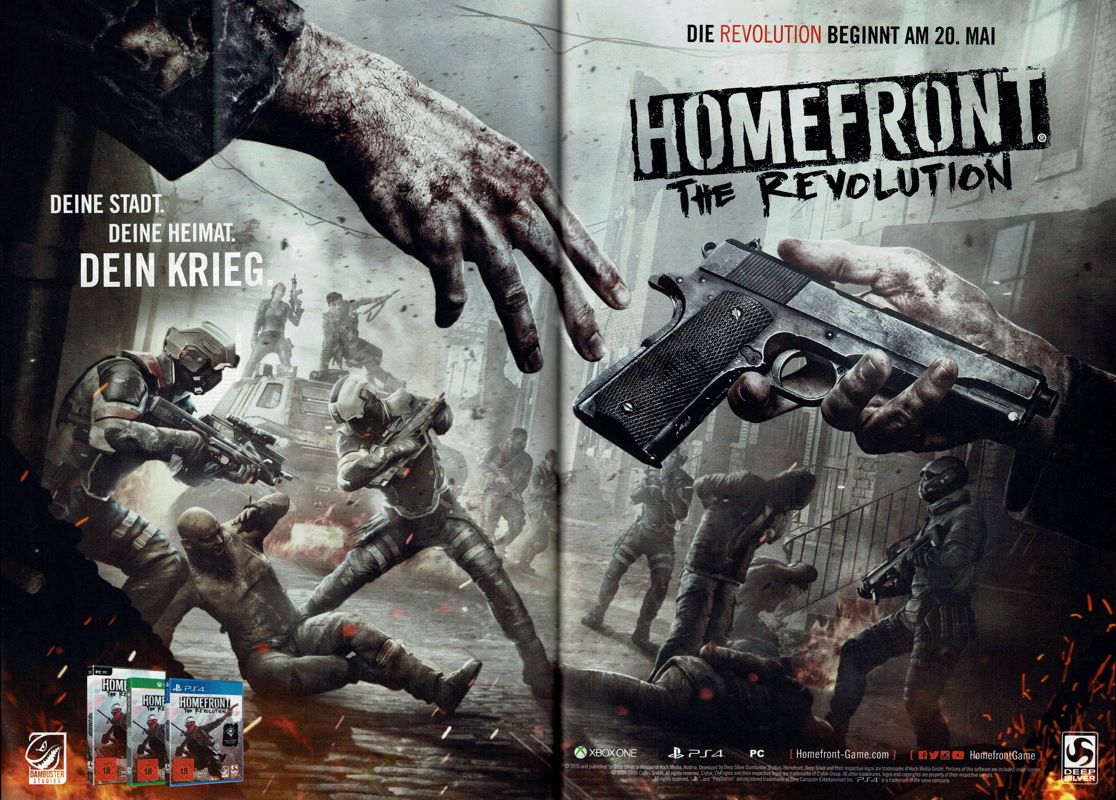 Homefront: The Revolution Magazine Advertisement (Magazine Advertisements): GameStar (Germany), Issue 05/2016