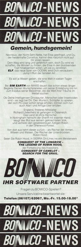Elf Magazine Advertisement (Magazine Advertisements): Power Play (Germany), Issue 11/1991