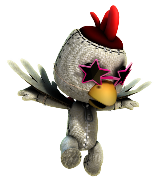 LittleBigPlanet Render (LittleBigPlanet Fansite Kit 2.0): Sackboy chicken
