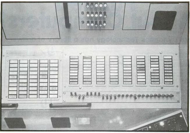 SFS Walletsize: Spaceship Simulator Other (Byte Magazine Vol. 3 No. 02 February 1977): Items shown (left to right): wire harnesses, and trimmed plastic boxes, aircraft surplus, cardboard and spare parts homebrew display. Hardware photograph