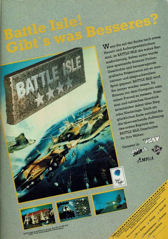 Battle Isle Magazine Advertisement (Magazine Advertisements): Power Play (Germany), Issue 12/1991
