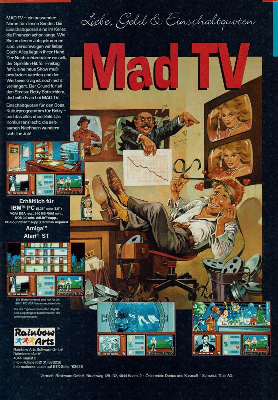 Mad TV Magazine Advertisement (Magazine Advertisements): Power Play (Germany), Issue 12/1991