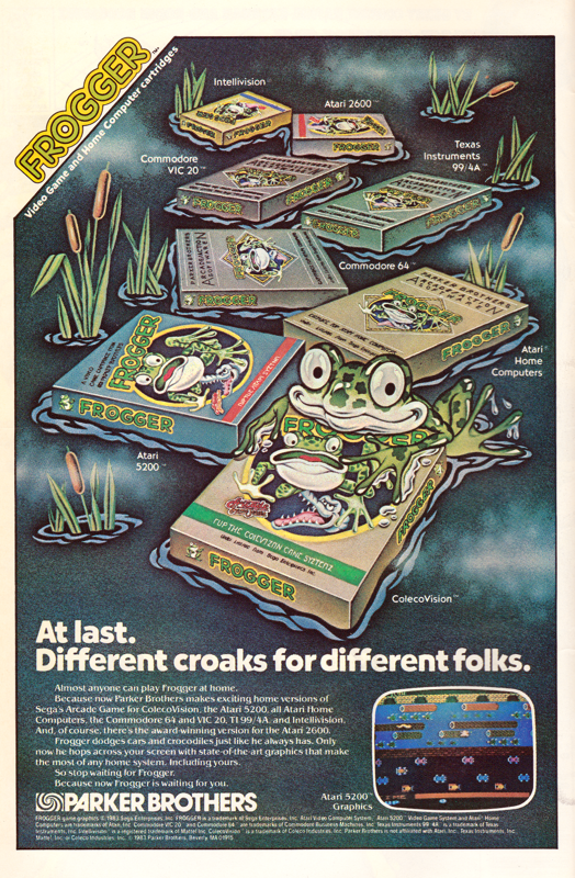 Frogger Magazine Advertisement (Magazine Advertisements): The Fury of Firestorm: The Nuclear Man (DC Comics, United States) Issue #21 (March 1984) Inside front cover