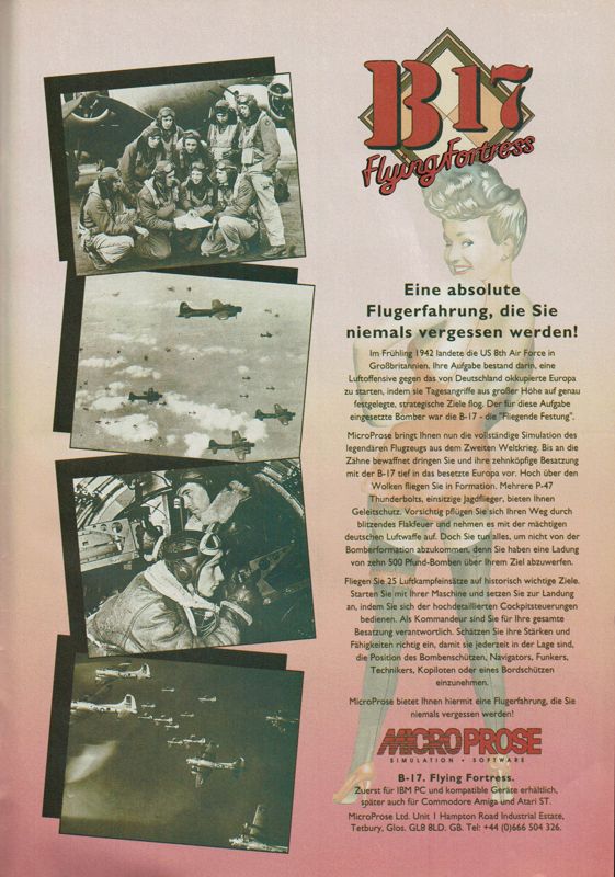 B-17 Flying Fortress Magazine Advertisement (Magazine Advertisements): Power Play (Germany), Issue 09/1992