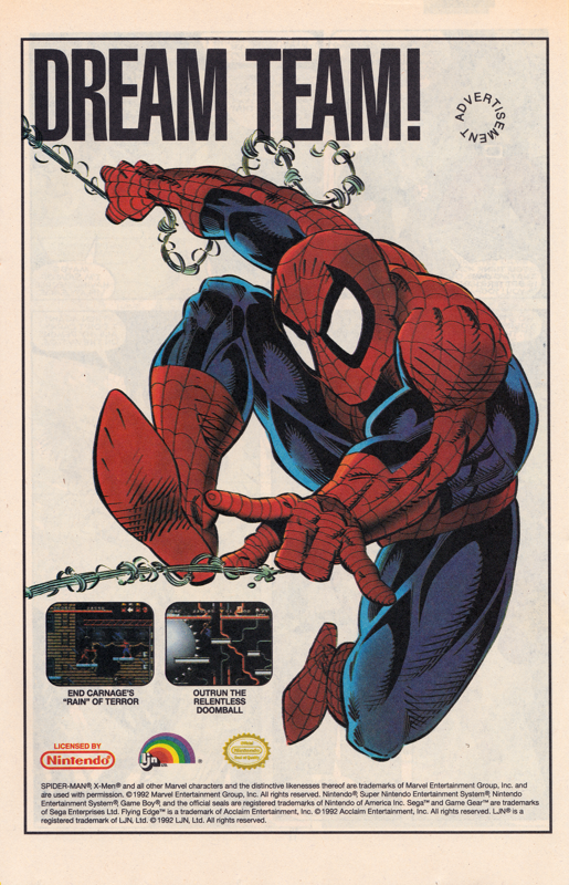 Spider-Man 2 Magazine Advertisement (Magazine Advertisements): The Incredible Hulk (Marvel Comics, United States) Issue #399 (November 1992) Page 9