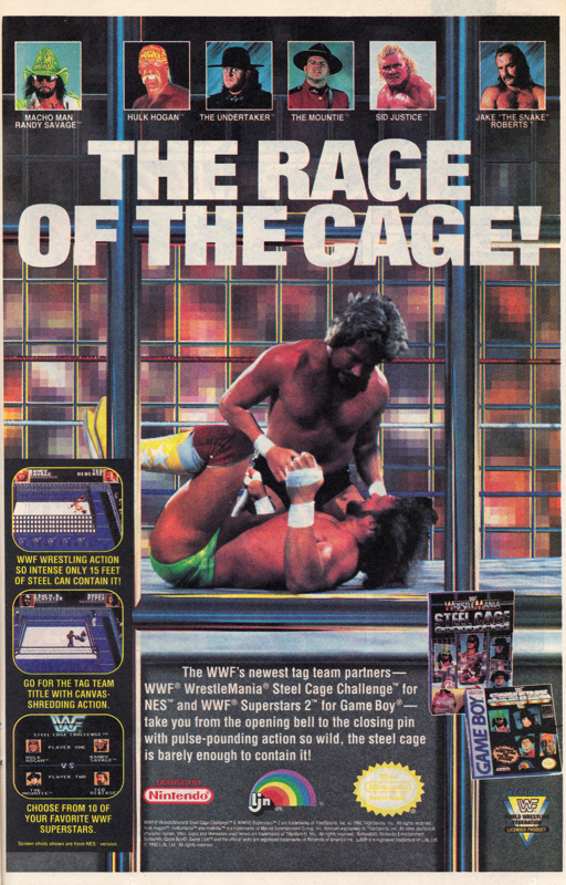 WWF Superstars 2 Magazine Advertisement (Magazine Advertisements): The Incredible Hulk (Marvel Comics, United States) Issue #397 (September 1992) Page 23