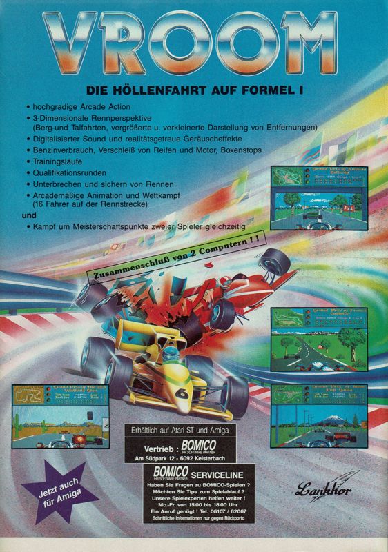 Vroom Magazine Advertisement (Magazine Advertisements): Power Play (Germany), Issue 02/1992