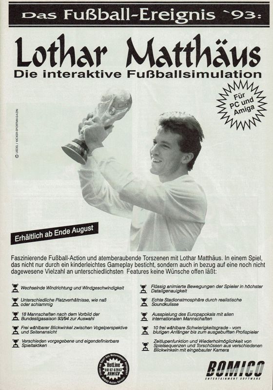European Champions Magazine Advertisement (Magazine Advertisements): Power Play (Germany), Issue 08/1993