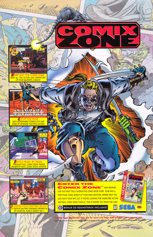 Comix Zone Magazine Advertisement (Magazine Advertisements): Hawkman Annual (DC Comics, United States) Issue #2 (1995) Back cover