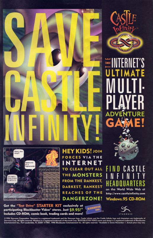 Castle Infinity Magazine Advertisement (Magazine Advertisements): Hawkman Annual (DC Comics, United States) Issue #2 (1995) Inside back cover