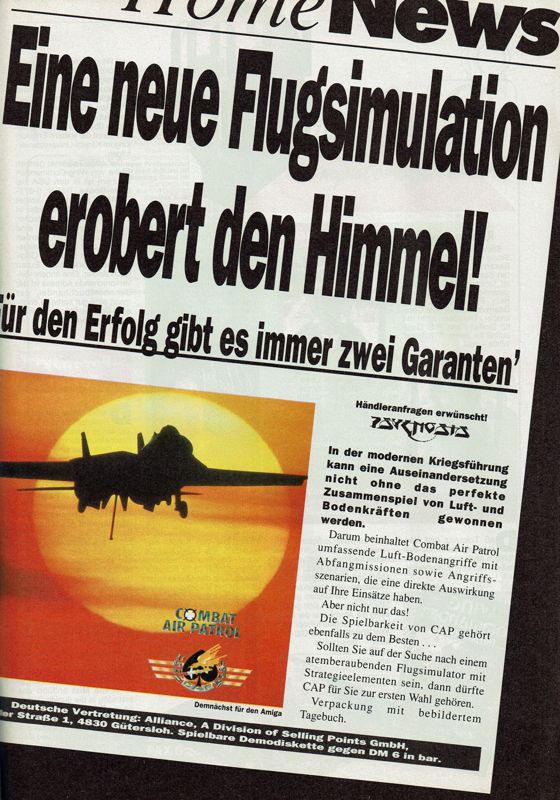 Combat Air Patrol Magazine Advertisement (Magazine Advertisements): Power Play (Germany), Issue 03/1993