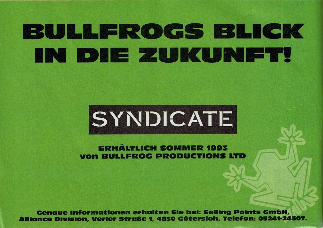 Syndicate Magazine Advertisement (Magazine Advertisements): Power Play (Germany), Issue 06/1993