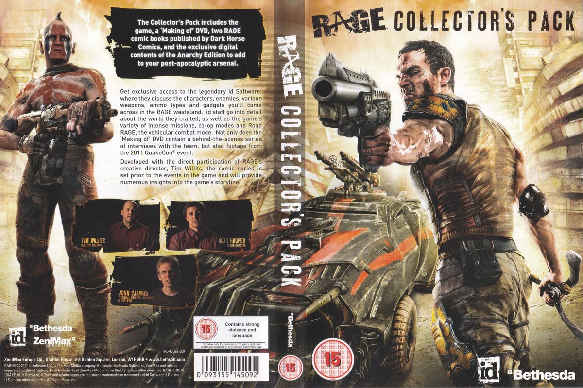 Rage Other (Rage Collector's Edition (2011)): Keep Case Inlay
