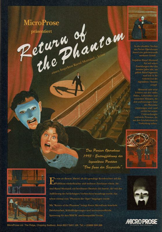 Return of the Phantom Magazine Advertisement (Magazine Advertisements): Power Play (Germany), Issue 08/1993