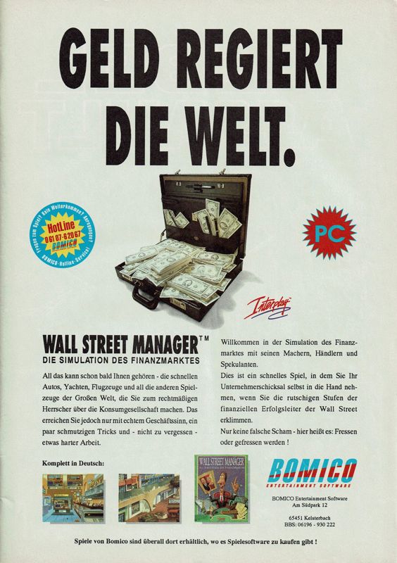 Rags to Riches: The Financial Market Simulation Magazine Advertisement (Magazine Advertisements): Power Play (Germany), Issue 09/1993