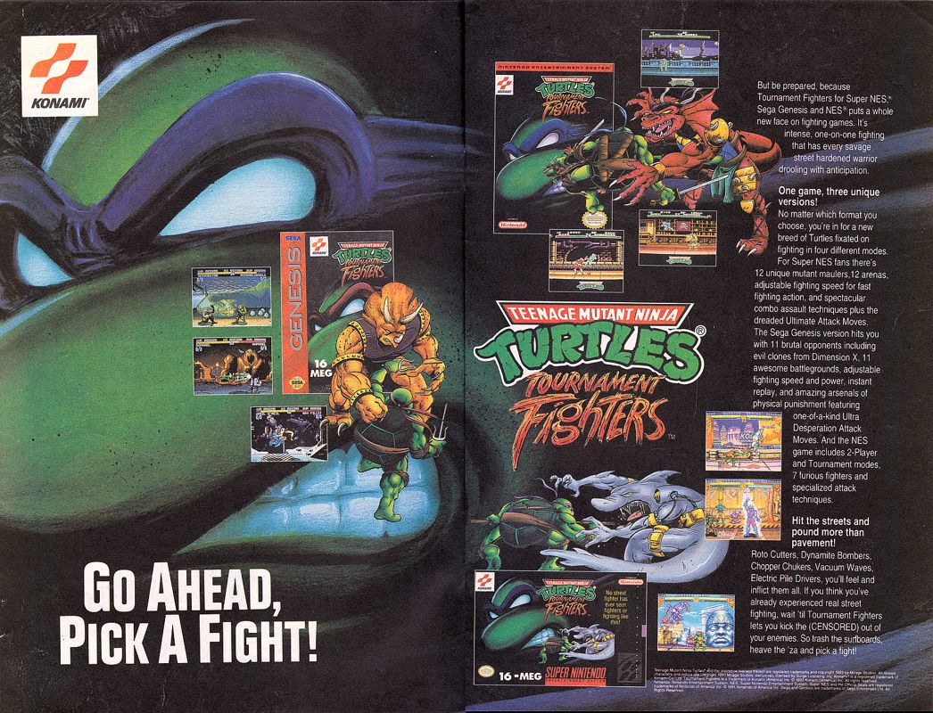 Teenage Mutant Ninja Turtles: Tournament Fighters Magazine Advertisement (Magazine Advertisements): The Amazing Spider-Man (Marvel Comics, United States) Issue #385 (January 1994)