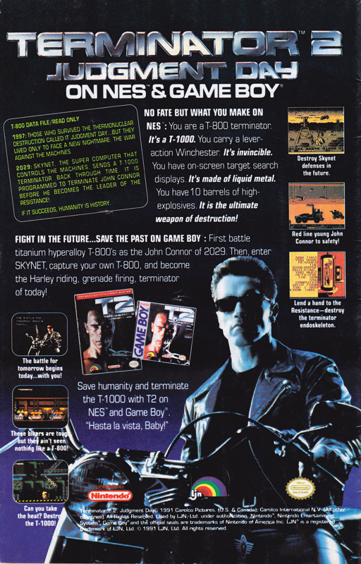 T2: Terminator 2 - Judgment Day Magazine Advertisement (Magazine Advertisements): Silver Surfer (Marvel Comics, United States) Issue #63 (March 1992)