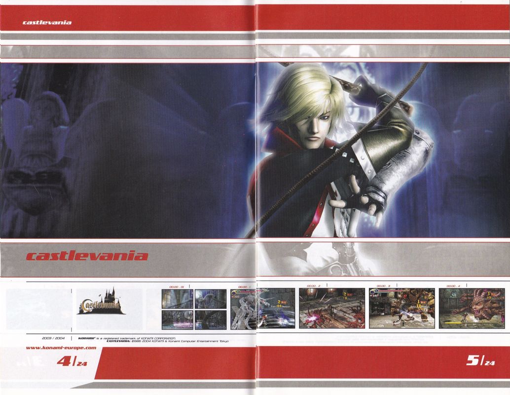 Castlevania: Lament of Innocence Catalogue (Catalogue Advertisements): Konami PS2 catalogue 2003/04