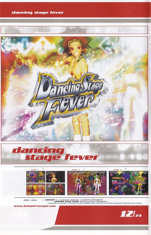 Dancing Stage Fever Catalogue (Catalogue Advertisements): Konami PS2 catalogue 2003/04