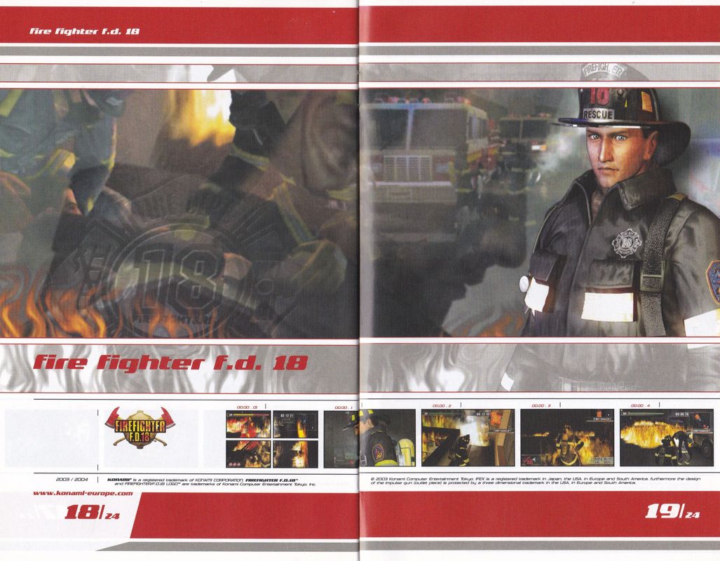 Firefighter F.D. 18 Catalogue (Catalogue Advertisements): Konami PS2 catalogue 2003/04