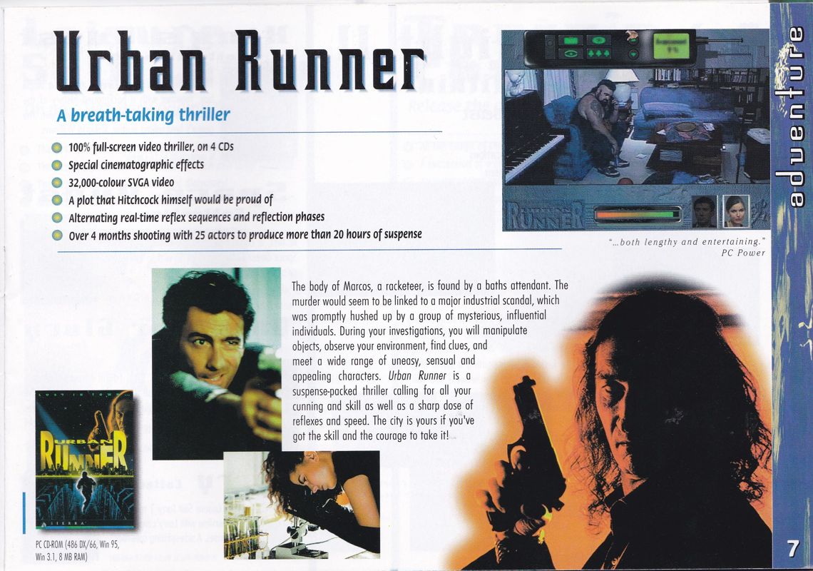 Urban Runner Catalogue (Catalogue Advertisements): Sierra games catalogue 1996/7